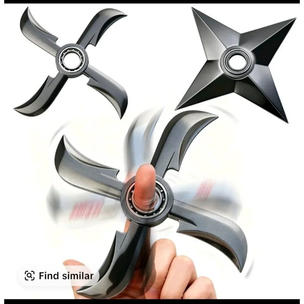 2 Pack Rotating Metal Fidget Spinners for Stress Relief Anxiety Focus 5